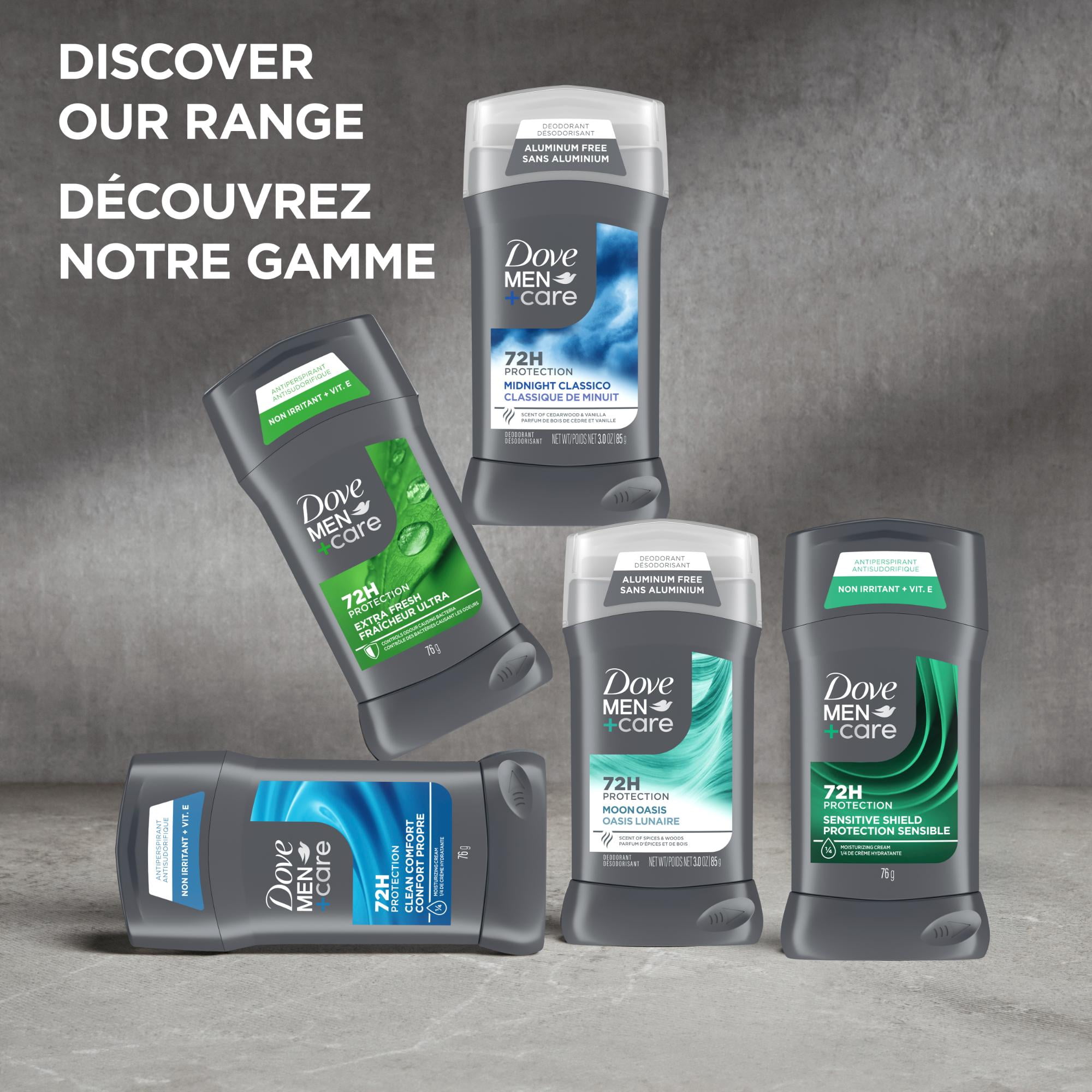 Dove Men Care with Vitamin E and 1/4 Moisturizers Non-Irritant 72H Antiperspirant, 2 x 76 g Antiperspirant