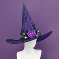 thumbnail image 6 of UDAUDU Women's Witch Fancy Dress for Adult Witch Dress Halloween Costume with Witch Hat Accessory Set for Adult Cosplay Purple, 6 of 6