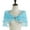 Light Blue, variant on Stylish Bride's Sheer Cover Up Lightweight Shrug Bridal Wedding Capelet Elegant