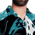 thumbnail image 5 of Spotted Dog Men's Casual Printed Hawaiian Poplin Button Down Short Sleeve Beach Shirt Unisex, 5 of 6