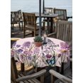 thumbnail image 2 of Outdoor Tablecloths with Umbrella Hole & Zipper, Watercolor Floral Round Tablecloths 60 Inch, Spring Lavender Daisy Butterflies Pink Waterproof Table Cloth, Patio/Pool/Picnic Table Covers, 2 of 8
