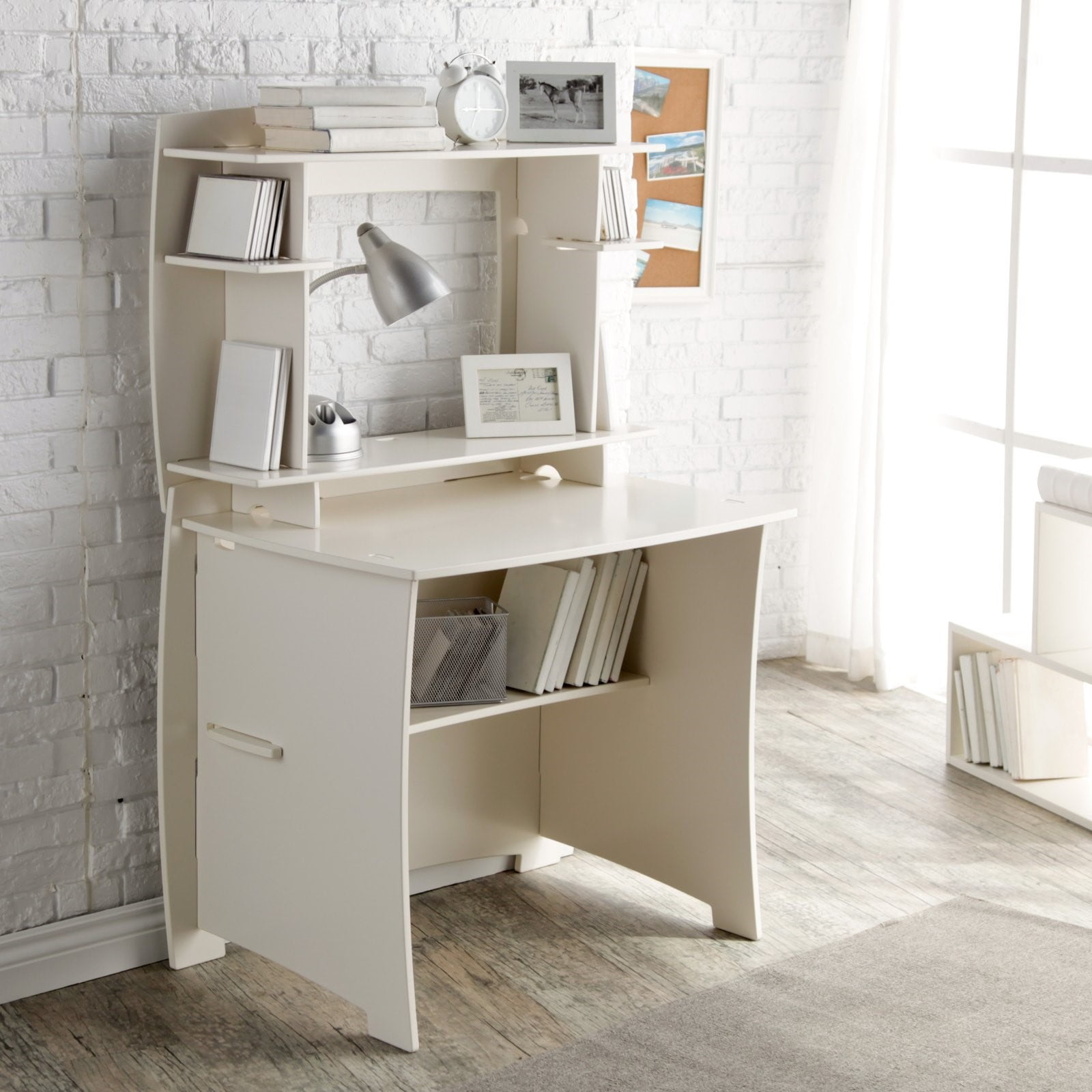 Legare 36 In White Writing Desk With Hutch Walmart Com
