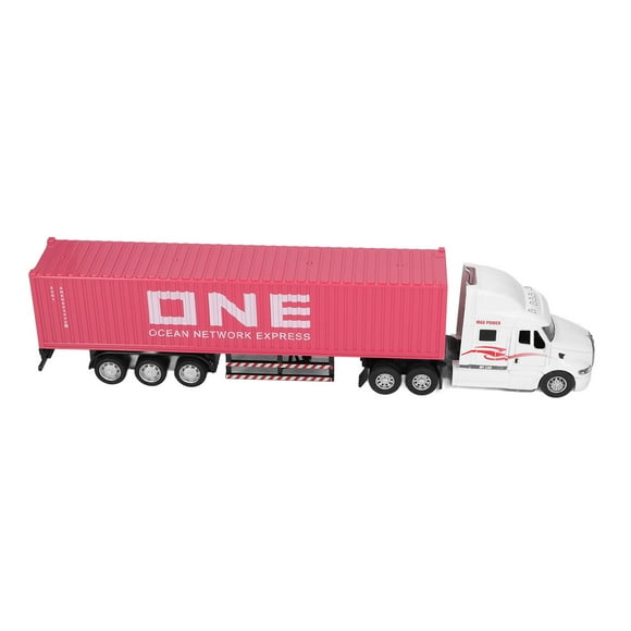 Container Truck Model, Fine Craftsmanship 1:48 Container Truck Toy Exquisite Beautiful  For Decoration For Ornaments Pink