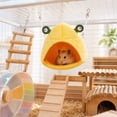 thumbnail image 7 of Small Pet Bed, Frog Plush 8X8 Inch Guinea Pig Bed, Enclosed Small Cat Bed Cave, Guinea Pig Hideout with Clips for Hanging, Soft Warm Light Green Plush Small Animal Bedding with, 7 of 7