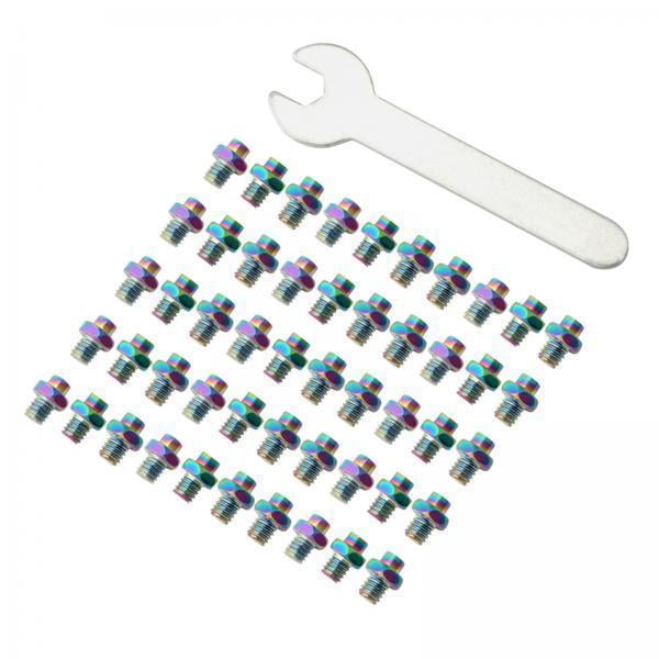 2x 50 piezas tornillos de pedal de de material acero inoxidable pernos de pedal de uñas antideslizantes para de carretera de montaña pernos Sharpla Tornillos para pedales de bicicleta