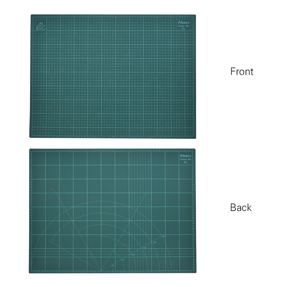 A2 Double Sided Cutting Mat Imperial/Metric 24 Inch x 18 Inch 45cm x 60cm Sky Blue Lime Green 
