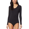 thumbnail image 2 of 32 Degrees Ladies' Long Sleeve Bodysuit, 2 Pack, Black/Purple, Medium, 2 of 6