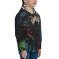 thumbnail image 3 of Goofa Vintage Wolf Warrior Pattern Hooded Sweatshirt for Youth Trendy youth sweatshirt Casual Hoodie for Boys and Girls-X-Large, 3 of 6