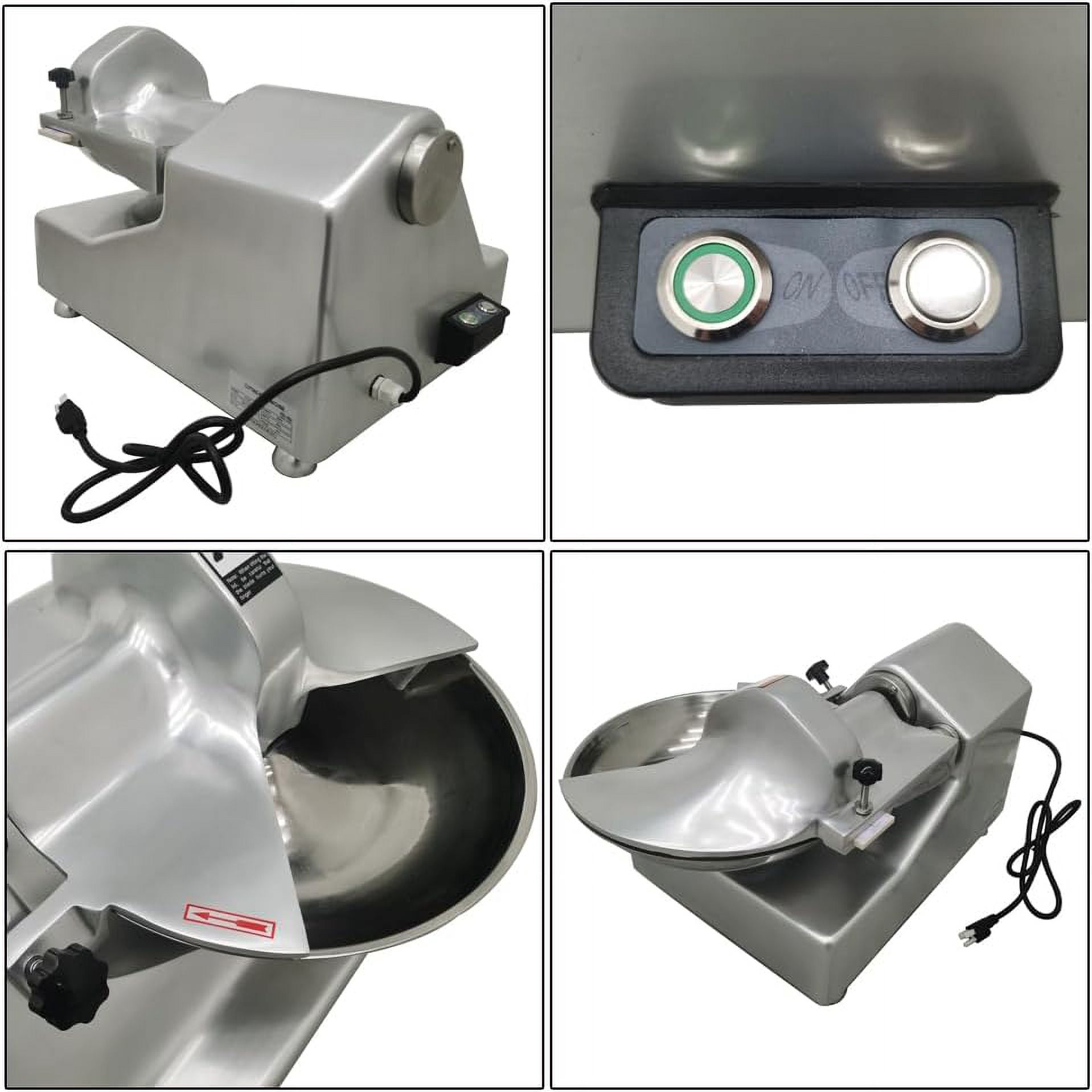 PreAsion 5.5L Meat Vegetable Prep Food Processor Commercial Food Processor Electric Food Chopper 110V