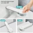 thumbnail image 4 of Qissep Baby Toilet Lock (2 Pack) for Child Safety,Toilet Locks Baby Proof,Easy Intallation,Top Safety Toilet Seat Lock,Fits Most Toilets,White, 4 of 7