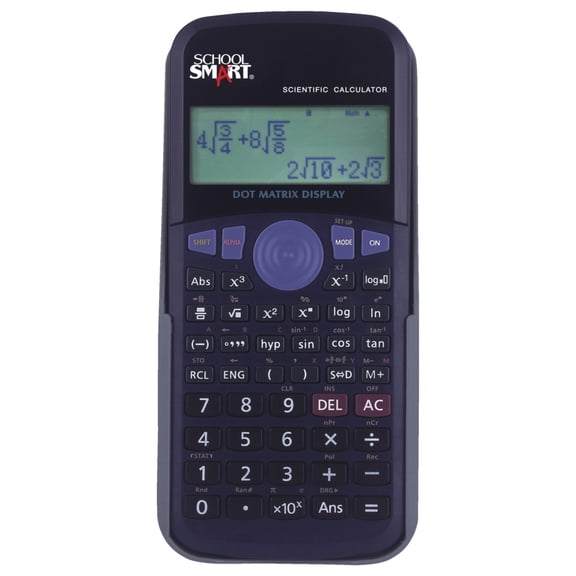 School Smart Scientific Digit Calculator, 5-1/8 x 3 x 1/4 Inches, CS-209, Black