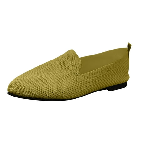 

Caqnni Women’s Ballet Flat Shoes Dress Shoes Pointed Toe Slip On Ballerina Walking Flats Shoes Low Wedge Comfort Soft Dress Shoes (AG 40)
