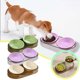 thumbnail image 2 of Estilo Transparente Pet Double Bowl Slip Cat and Dog Food Bowl Water Bowl Food Grade Friendly Material High Appearance Double Grid Food Bowl, 2 of 6
