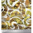 thumbnail image 1 of Soimoi Moss Georgette Fabric Floral & Leopard Animal Skin Fabric Prints by Yard 42 Inch Wide, 1 of 3