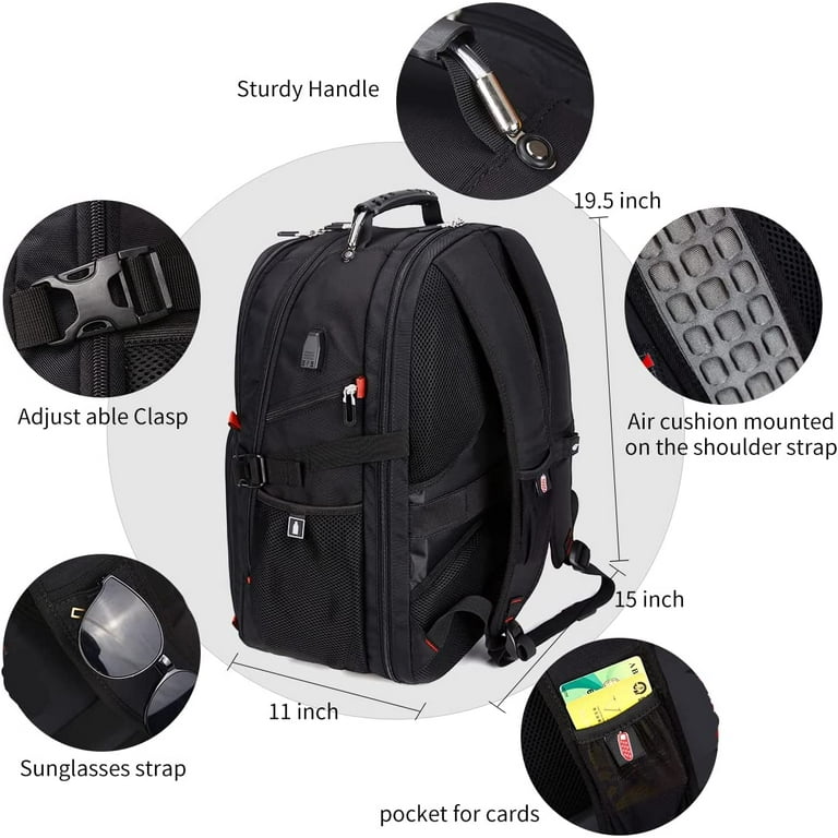 15.6 inch Laptop Bag with Cable Organizer with 7 Ports USB Data Hub, Size: 15.6 inch