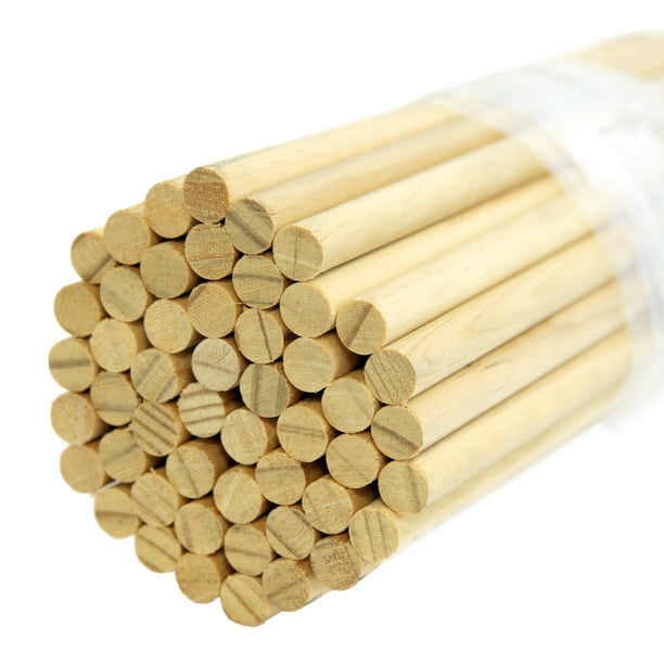 10 Pack, 1/2 x 36 Inch Round Wood Dowels, CraftySticks