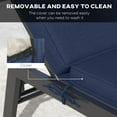 thumbnail image 6 of XgoodX Outdoor Chaise Lounge Cushions Set of 2, 72 x 21 x 3 in Patio Recliner Chair Pads, Fade-Resistant Sun Lounger Cushions with Removable Covers for Poolside, Deck, Lawn, or Beach Chairs，Navy Blue, 6 of 9