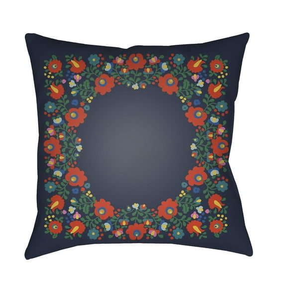 Surya LOTA-FLR4-2222 Lolita 22" Wide Square Botanical Polyester Outdoor Accent Pillow
