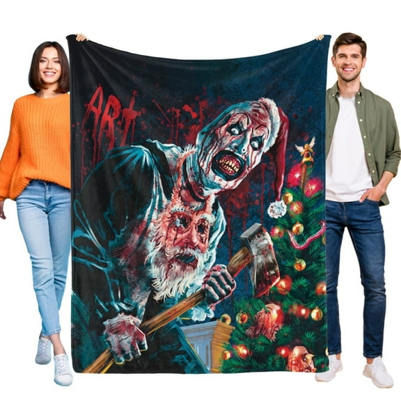 Terrifier Horror Blanket Throw Soft Bed Soft Flannel Blanket Birthday Gift