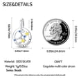thumbnail image 3 of Jeffery Charm for Women Bracelet Luminous 12 Zodiac Signs Pendant Bead,Yellow Stars Blue Zircon,Virgo, 3 of 7