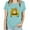 Mint Green, variant on WREESH Women's Summer T-Shirts Fashion Round Neck Short Sleeve with Loose Graphic Print Gray