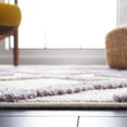 thumbnail image 4 of SAFAVIEH Marrakesh Ezra Diamond Polyester Area Rug, Ivory/Grey, 5'3" x 7'6", 4 of 8