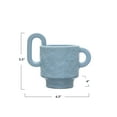 thumbnail image 2 of Bloomingville Modern Stoneware Planter with Handles, Blue, 2 of 2