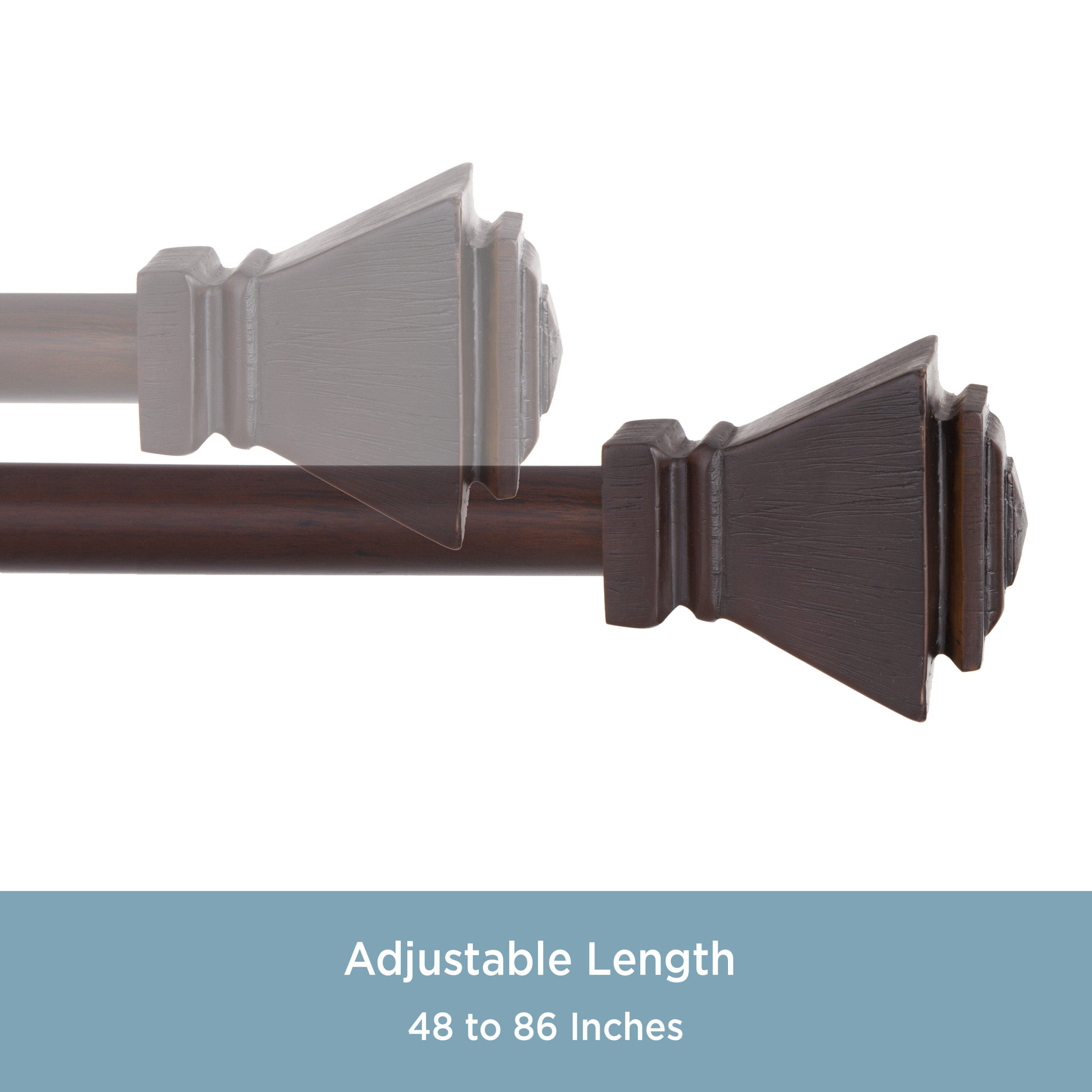 Kenney Iverson Curtain Rod, Espresso