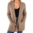 thumbnail image 1 of Cardigan Sweaters for Women Casual Lightweight Knit Cardigan Sweaters Open Front Cardigan Coat Khaki S-2XL, 1 of 4