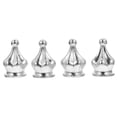 thumbnail image 1 of Tineasur 4pcs Lamp Finials for Lamps Silver Zinc Alloy Horn Rack Shape for Living Room, 1 of 6