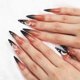 thumbnail image 2 of Presione en las uñas Long Ombre Black Fake Nails Diseñado Acrílico Brillante Falso Full Cover Nails Halloween para mujeres y niñas Namotu HMYH855, 2 of 7
