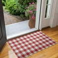 thumbnail image 2 of Red and White Plaid Pattern Door Rugs,Washable Non Slip Door Mats Indoor,Decorative Door Mats,Entry Mat Indoor for Entrance,Bedroom,Kitchen,Bathroom,17"x30", 2 of 6