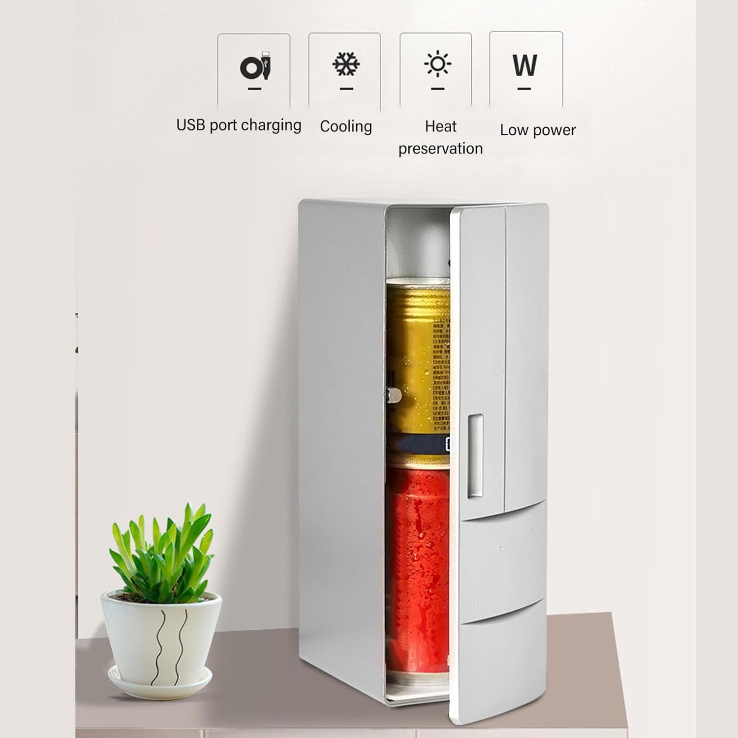 Fridge 5W USB Portable Refrigerator Cooler Warmer for Home Car Office