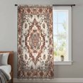 thumbnail image 4 of Burnt Orange Boho Sheer Curtains 54 Inches Long, Modern Ethnic Geometric Southwestern Light Filering Curtains, Breathable Simi Curtain Privacy Drapes for Kitchen Bathroom Small Window Treatment, 4 of 9