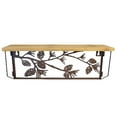 thumbnail image 5 of Western Rustic Forest Woodlands Pinecones Metal Cutout Wall Hanging Wood Shelf, 5 of 9