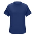 thumbnail image 5 of Blouses For Women Knit Top Ribbed Slim Short Sleeved Shirt Round Neck Casual Summer Fashion Bottoming Shirt Womens Tops, 5 of 6
