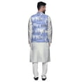 thumbnail image 3 of Atasi Solid Kurta Pajama & Printed Nehru Jacket Set For Mens Party Wear, 3 of 3