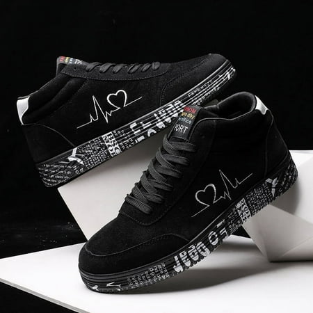 Women s Heart Design Casual Sneakers  Lace Up Soft Sole Platform Comfy Skate Shoes  Low-top Valentine s Day Shoes-37