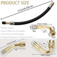 thumbnail image 3 of HLONK 5 Pack Tire Valve Extension  2Pcs 8.25 Inch Flexible Valve Stem Extenders with Brass 45 90 135 Multi Degree Tire Valve Stem Extension Adaptor Compatible for RV Bike Motorcycle Car, 3 of 7