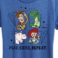 thumbnail image 3 of Toy Story - Play Chill Repeat - Women's Short Sleeve Graphic T-Shirt, 3 of 5