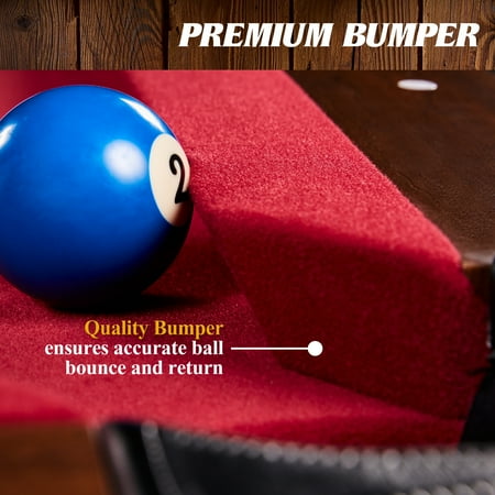 Barrington - Madison Billiard Table with Cue Rack - Red/Brown