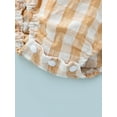 thumbnail image 7 of Baby Short Sleeve Romper with Plaid Pattern, Sweet Style Color Matching Summer Clothing 1 Months-18 Months, 7 of 7