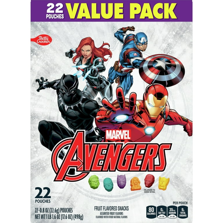 Marvel Avengers Fruit Flavored Snacks, Treat Pouches, Value Pack