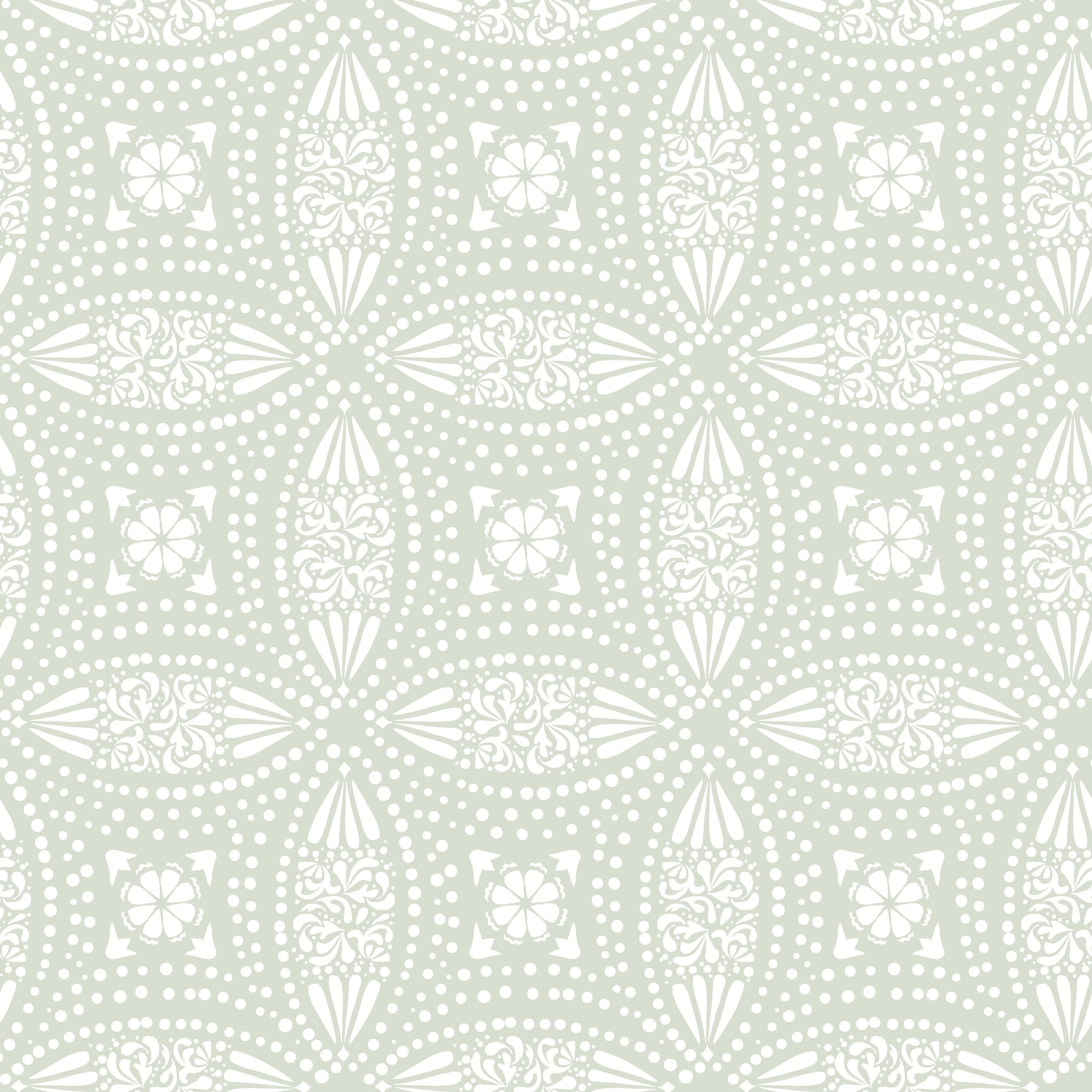RoomMates Green White, Peel and Stick Wallpaper 20.5 inches x 16.5 ft