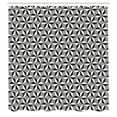 thumbnail image 3 of Ambesonne Geometric Shower Curtain, Optical Hexagon Stars, 69"Wx70"L, Grey and White, 3 of 5