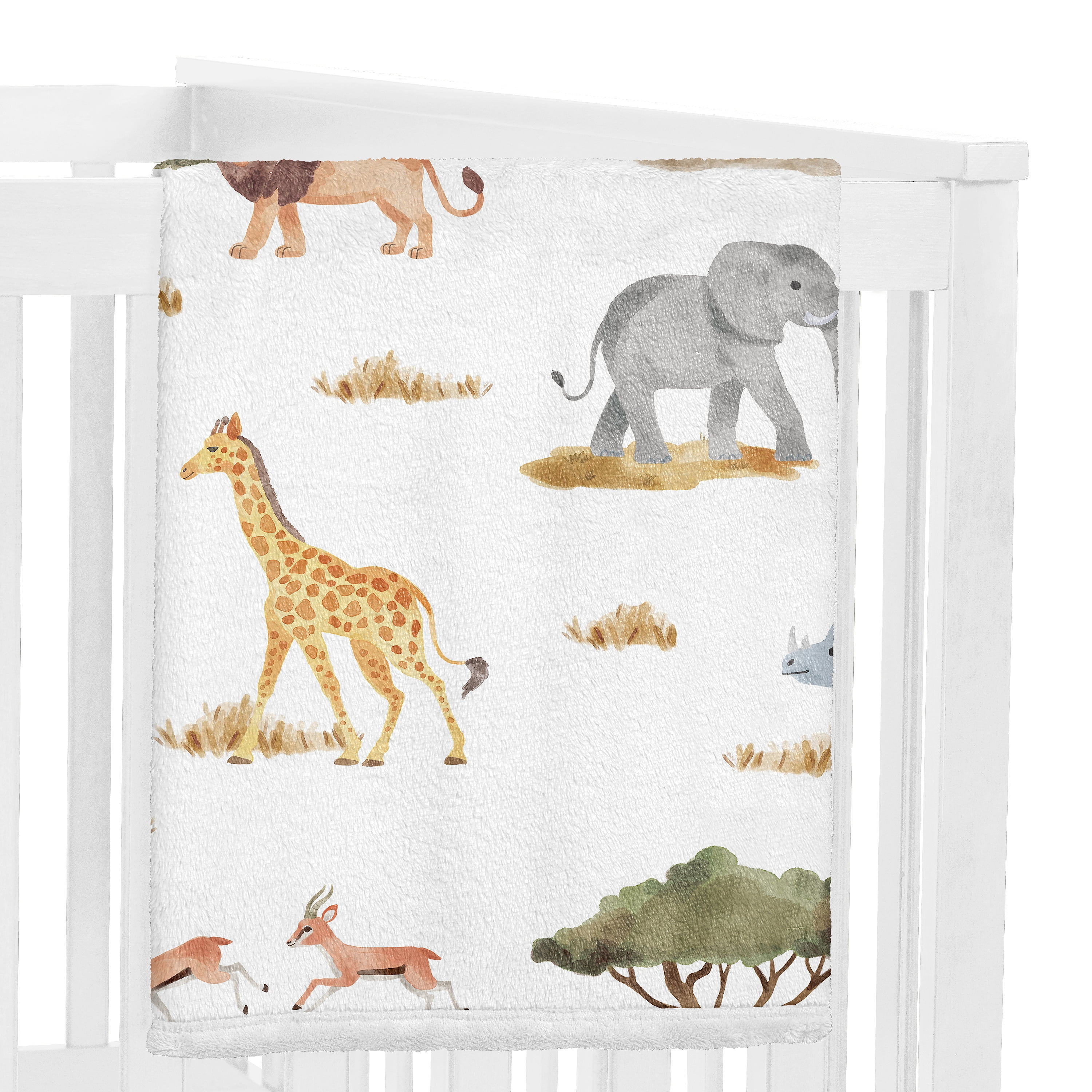 Sweet Jojo Designs Jungle Animals Boy, Girl, Unisex/Gender Neutral Toddler Blanket Baby Swaddle