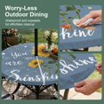 thumbnail image 5 of Round Outdoor Tablecloth with Umbrella Hole and Zipper, Haze Blue Sunshine Sunflower Tablecloth with Elastic Waterproof, Pastoral Bees Farmhouse Floral Patio Table Covers for 31" - 35" Pool Tables, 5 of 9