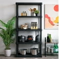 thumbnail image 6 of IRIS 5-Tier Plastic Storage Shelves, 73" H x 17" W x 35" D, 500 Lb Total Capacity, Black, 6 of 11