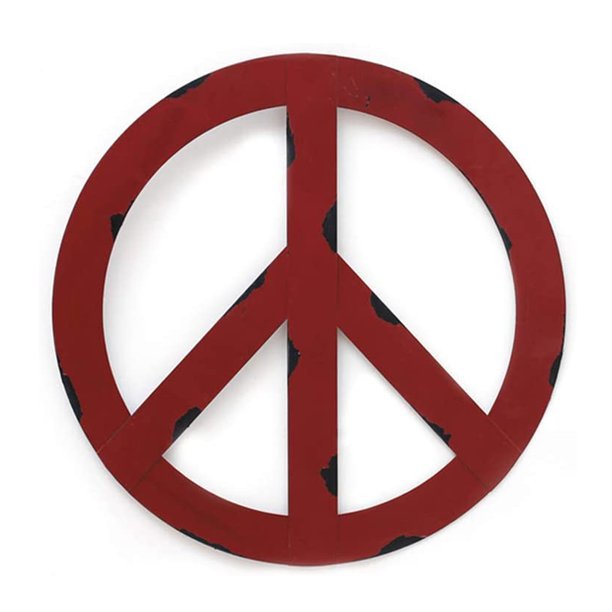Rustic Metal Peace Sign for Home Decor Decorative Metal Hanging Peace