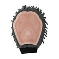 thumbnail image 1 of Guante para el cuidado de mascotas cómodo de 1 Pc para baño, tienda de mascotas, rosa, TPR, chenilles de red, 1 of 4